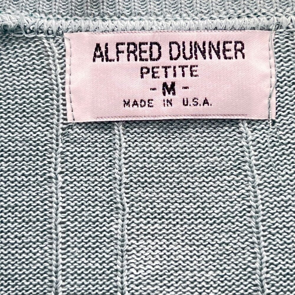 NWT Vtg Alfred Dunner Cardigan Sweater Button Down Blue USA PM Ribbed Knit - Picture 5 of 11